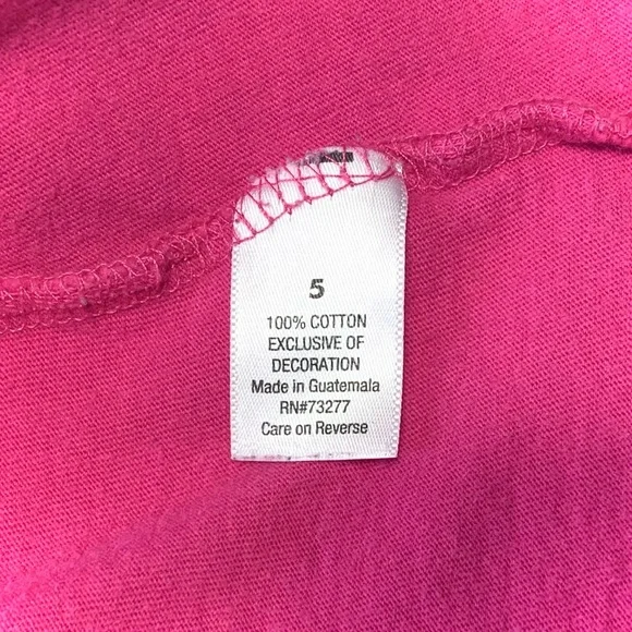 3 for $15 Jumping Beans Kids Pink Top Long Sleeve Shirt Monkey Gold Hearts Tee - Picture 6 of 9